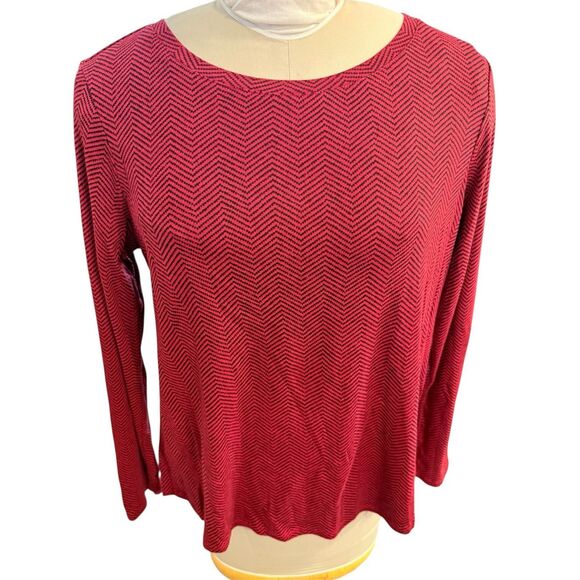J. Jill Perfect Pima Cotton Crew Neck Long Sleeve Tee Large Petite - Picture 4 of 13